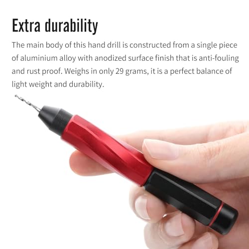 Hand Drill Manual Rotary Hobby Drill Tools, Dual-Bearing Spin-Lock Model Drilling Tools for Model Making US