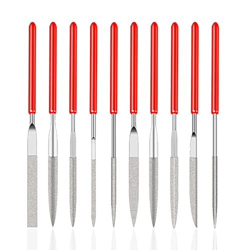 10 Pcs Mini Diamond Needle File Set Diamond Files Mini Needle Set 2x100mm