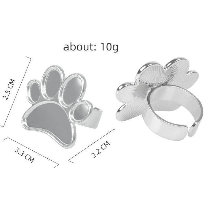 Mini Manicure Palette, 2 Pieces Metal Color Palette Rings, Nail Art Paint Tools, Microblading and Semi Permanent Makeup Supply (Foot Shape) - size: Foot shape