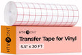 HTVRONT Transfer Tape for Vinyl, 5.5" x 30 FT, Red Alignment Grid - size: 5.5" x 30 FT