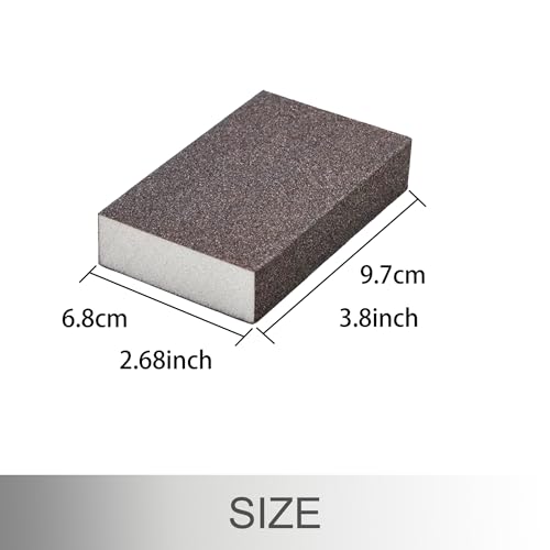 12Pcs Sanding Sponge 120 Grit Medium Sanding Blocks for Drywall Metal Wood Washable and Reusable - size: 12PCS-120 Grit