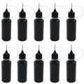 Zorfeter 20ml Black Precision Tip Applicator Bottles, 10 Pcs - size: 20 ml