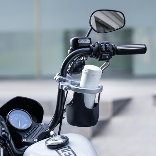 LEXIN C4 Extra Large Motorcycle Cup Holder, 32oz, 360° Swivel Mount, Chrome - color: C4-Chrome