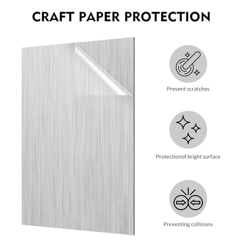 Laser Engraving Blank Silver ABS Double Color Plastic Sheet(Silver) - color: Silver