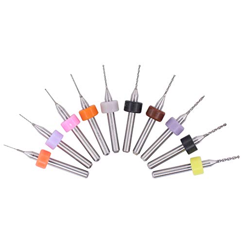 PCB Drill Bits Set Spiral Flute Carbide 0.3mm to 1.2mm