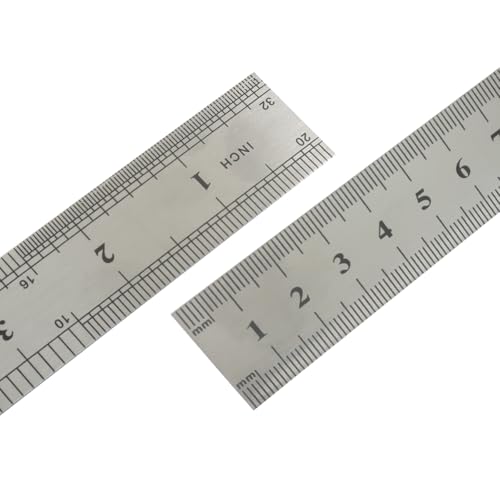Bivethoi 8 Inch Stainless Steel Ruler, 10 Pcs - color: 10 Pcs