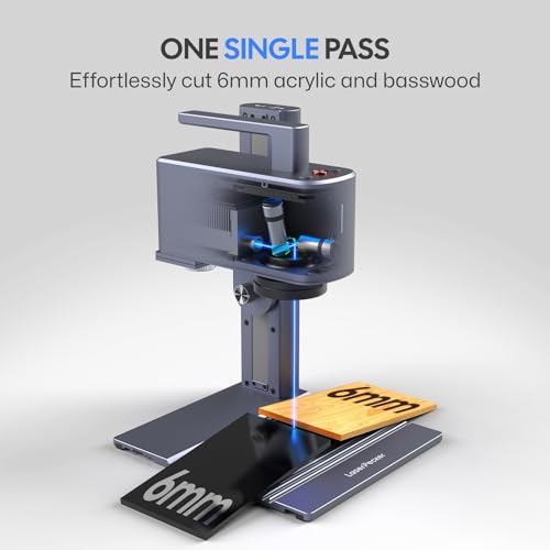 LaserPecker LP2 Plus (Basic) 10W Diode Laser Engraver, 4000mm/s Ultra-Fast Speed 4K Precision Portable Cutting & Engraving Machine for Wood, Leather, Acrylic, Coated Metal and etc. - size: LP2 Plus Basic