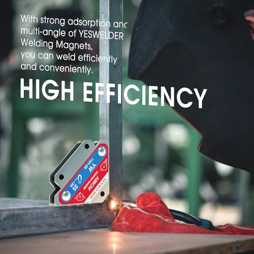 YESWELDER 4-Pc Welding Magnet Set, 25 lb Holding Power Welding Accessories - size: 25lb