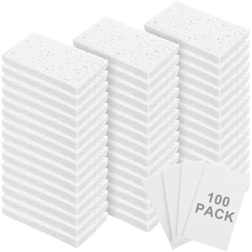 Zhengmy 100 Pcs Sponges Bulk Sponges Kitchen Compressed Sponge, White - color: White