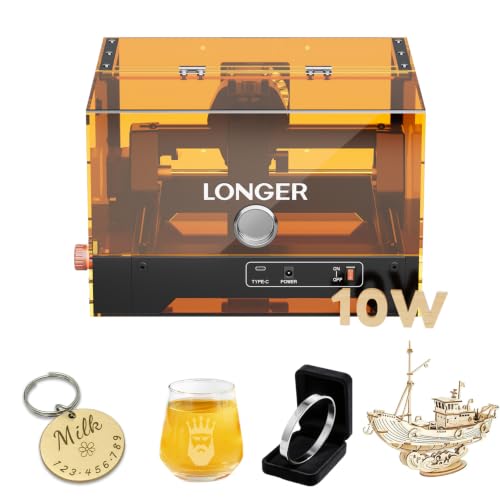 Longer Ray5 Laser Engraver and Cutter, 10W Laser Engraver, 125×130mm - size: 125x130mm
