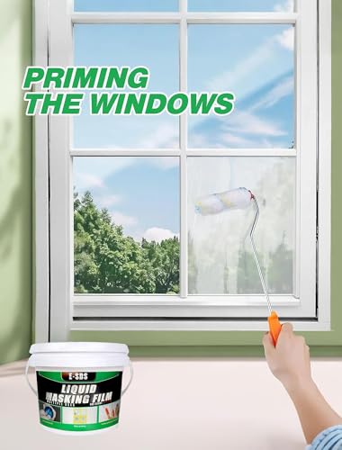 E-SDS Masking Liquid Tape, 32 fl.oz Transparent Peelable Coating for Window - size: 32 fl.oz