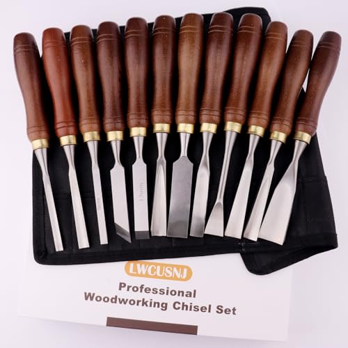 12Pcs Wood Carving Chisel Set - CR-V 60 Steel Wood Carving Tools
