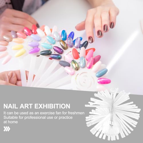 Beaupretty Nail Display Stand, 120 Clear Sample Sticks, Spiral Color Chart