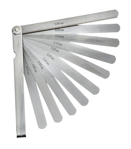 Mitutoyo 184-308S .05-.8mm Thickness Gage with 150mm Blade Length - size: 0.05-0.8mm Thickness, 150mm Length, 10 Leaves