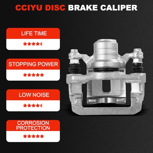 cciyu Rear Right Disc Brake Caliper Assembly w/Bracket 19B2995A - size: Rear Right[19B2995A]