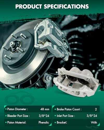SCITOO Front Left & Right Disc Brake Calipers With Bracket 18B4635 18B4634 - size: Front[18B4635 & 18B4634]