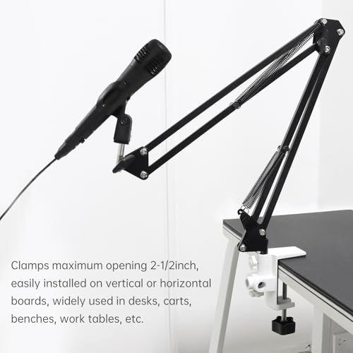RTNLIT Desk Lamp Clamp, 0.49in/12.5mm 4 Hole Metal Table Mounting Clamp - color: Black