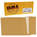 Dura-Gold 1/3 Sheet Gold Sandpaper Sheets, 100 Grit, Box of 20, Hook & Loop - size: 100-Grit