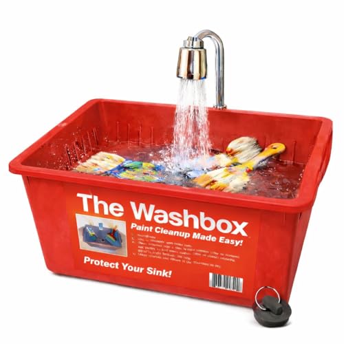 Paint Tray for Brush Clean Up Large Insert for Sinks to Make Paint Cleanup Easy (1, Red) - color: Red