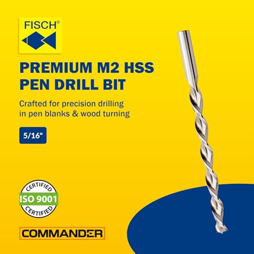 Pen Drill Bit -HSS Pen Maker Bit Parabolic Flutes, for Wood, 7.9 mm - 5/16" - size: 5/16 in