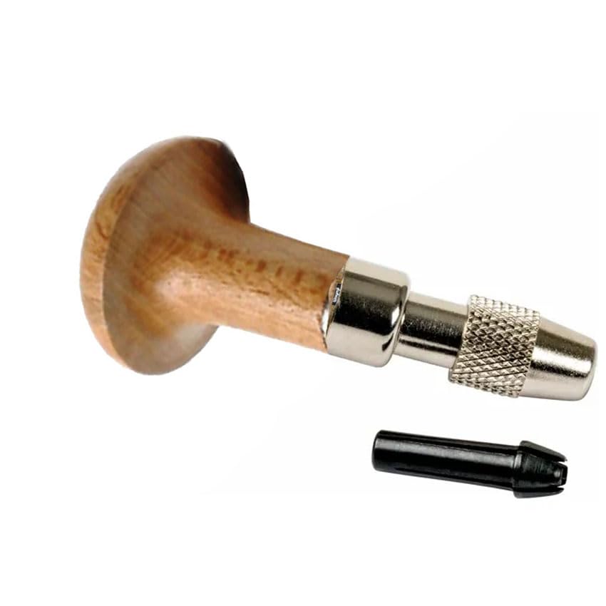 Graver Chuck Mushroom Wooden Handle Millgrain Reamer Broaches Pin Vise File Vice 2 Collet 0-3 mm