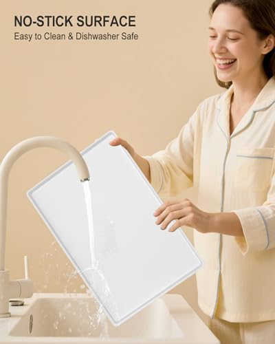 Silicone Art Mat for Crafts, 12" x 19" Waterproof Non-Slip Painting Mat - color: White, size: 12" x 19"
