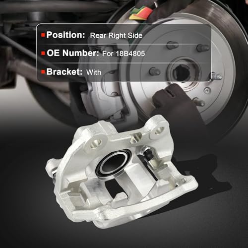 cciyu Rear Right Disc Brake Caliper Assembly w/Bracket 18B4805 - size: Rear Right[18B4805]