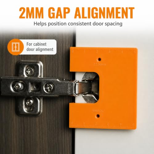 6PCS Cabinet Hinge Jig, Magnetic 2mm Gap Spacer Alignment Tool