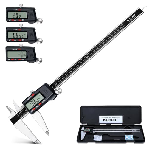 Kynup 12 Inch Caliper, Micrometer Digital Caliper Measuring Tool - color: Black, size: 12 inch