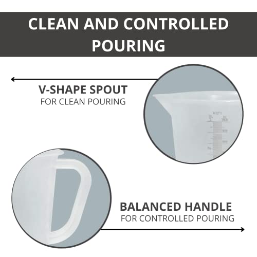 Plastic Graduated Measuring and Mixing Pitcher, 2000ml - size: 2 Liter