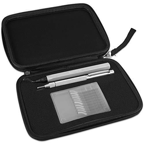 Deburring Tool - 10 Extra Blades and Scribe Pen and Zipper Storage Case - Machinist Tool for Metal, Aluminum, Copper, Plastic Pipe, 3D Printing, Brass