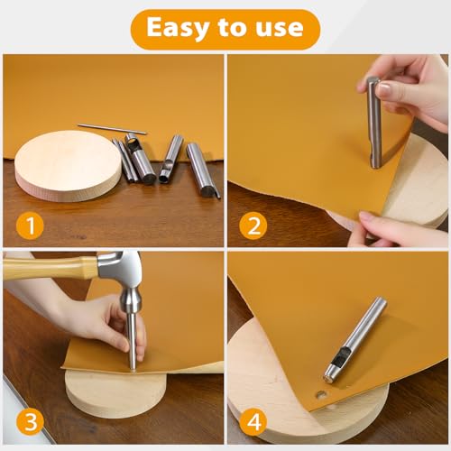 Leather Hole Punch Tool 1mm/0.04inch Round Hollow Hole Punch - size: 1 mm / 0.04 inch