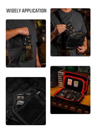 TACTICAL_GEEK TCM2 Mini EDC Organizer Board, Anti-Slip Elastic Woven Board,Bag Insert Panel for Small Gear, Backpack Accessories for Everyday Necessary Gadget (Black) - color: TCM2-Black