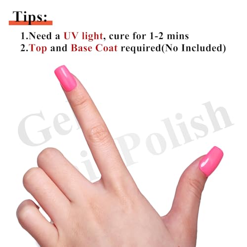 10ml Fuchsia Gel Nail Polish Long Lasting Soak Off UV Led Summer Gel Polish Salon DIY at Home Gift for Women 1Pcs - color: Fuchsia