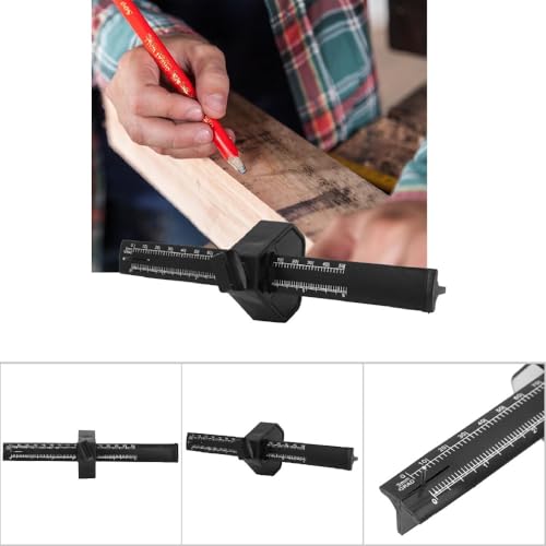 Parallel Marking Gauge 0-150mm – Steel Tip Scriber Tool for Woodworking & Metal, Precision Measuring with Comfort Grip and Carbide Compatibility