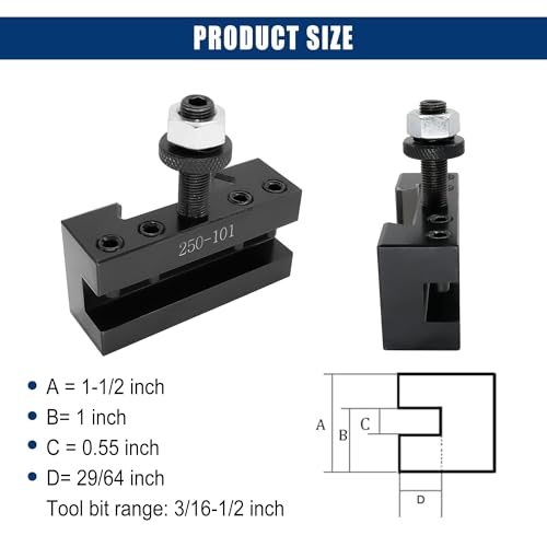 4 Pcs 250-101 AXA #1 Quick Change Tool Post Holders Steel Turning Tool - color: 250-101
