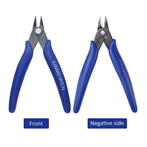 10Pack Wire Cutters Precision Electronic Flush Cutters Mini Cutting Pliers for Ultra-fine Cutting Needs (Blue) - color: Blue, size: 10Pack
