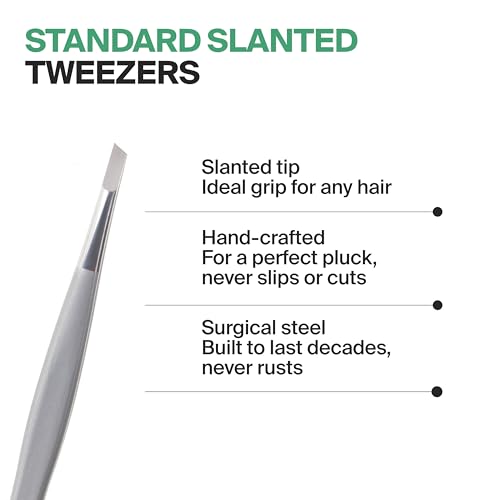 GERMANIKURE Slanted Tweezers, Precision German Steel, No Case - style: No Sleeve