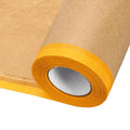 HARFINGTON Pre-Taped Masking Paper 8 in x 49 FT Yellow 1 pcs - color: Yellow, size: 8 IN x 49 FT
