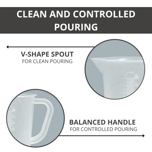 Plastic Graduated Measuring and Mixing Pitcher, 1000ml - size: 1 Liter