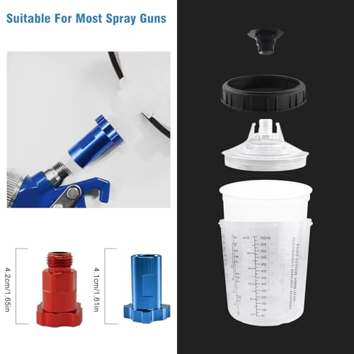 Disposable Paint Spray Gun Cup 50 Pack 22 Ounce(650ML)