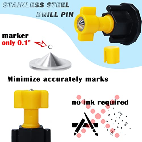 DIKOO Picture Hanging Keyhole Mark Tool with Level and Position Nail kit