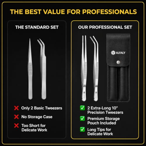 2pcs 10" long Tweezers for crafts & Plants - Large Tweezers Multi Purpose - size: 10"