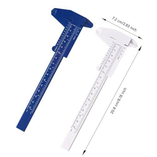 Ultrassist Plastic Vernier Caliper (2pcs), 150 mm Mini Plastic Caliper for School Student, Portable 0-6 Inch Measuring Tools, Sliding Gauge (Pack of 2) - size: 6 to 7.9 Inches (Pack of 2)