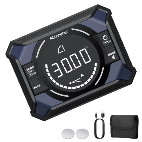 Digital Laser Inclinometer,Rechargeable Magnetic Level ±0.1° Accuracy - color: Digital Laser Inclinometer