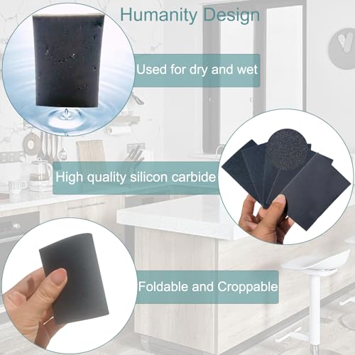 20 PCS 3 x 4 Inch 2000 Grit Sanding Sponge, Ultra Fine Sanding Sponges Pads, Soft Foam Hand Sander Block Wet Dry Sandpaper for Model Drywall Metal Wood Furniture Polishing - style: 2000 Grit