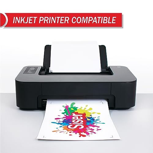 Siser EasyColor DTV and TTD Easy Mask 8.4" x 11" Bundle - Inkjet Printer Compatible Heat Transfer Vinyl (10 Sheets of Each)
