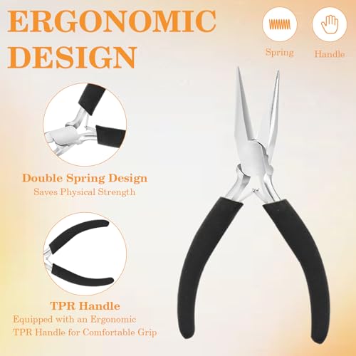 6 Pack Jewelry Pliers Set, Mini Pliers Set for Jewelry Making Bracelets