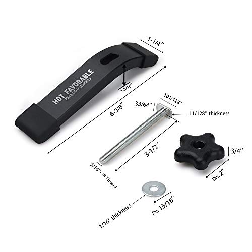 Aluminum T-Track Hold Down Clamps,6-3/8"L x 1-1/4" Width 4 PK - style: Hold Down Clamps 4pk