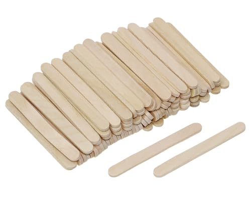 Shapenty Small Wooden Craft Sticks Wax Sticks Bulk for Christmas Party Ornaments Art Craft Building Projects Resin Epoxy Paint Mixing Classroom Counting Activity, 100PCS (2.2 x 0.2Inch) - size: 2.2 x 0.2Inch